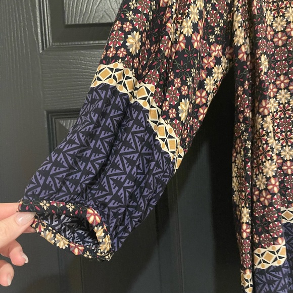 Anthro Tile print blouse - Picture 3 of 5